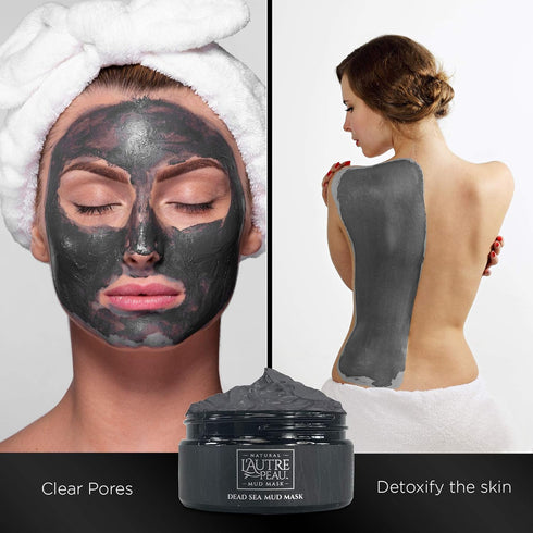 L’Autre Peau Dead Sea Mud Mask for Face & Body, Facial Cleansing Clay, 10.1oz