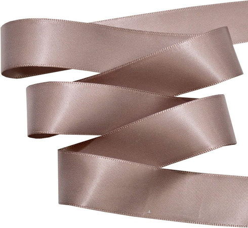 Morex Double Face Satin Ribbon 7/8" X 50 YD Chocolate Chip for Gift Wrapping, Birthday Cards, Crafts