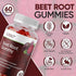 Organic Beet Root Gummies - Nitric Oxide Booster for Men & Women, Organic Non-GMO Gluten Free - 60CT