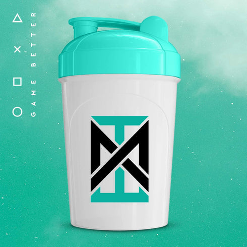 MIXT Energy Shaker Bottle, 16 oz, BPA Free, Lid Mixing Technology, Teal