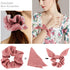 Jaciya Satin Silk Scrunchies - Women's Hair Ties for Ponytails, Thick Hair, No Damage