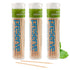 Preserve Toothpicks, Natural Mint Tea Tree Flavored for Fresh Breath, Sustainably Harvested Birch Wood - 3 Travel Cases