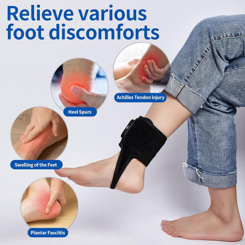Settings Cordless Ankle Heating Pad, Red Light Ankle Massager for Pain Relief, Foot Heating Pad for Left Right Feet