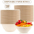 150 Pack 8 oz Paper Bowls, Disposable Small Compostable Soup Bowls for Ice Cream, Desserts, Pet Food