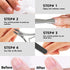 Professional Cuticle Trimmer with Pusher, Silver Stainless Steel Nail Nipper, Sharp Blades for Manicure