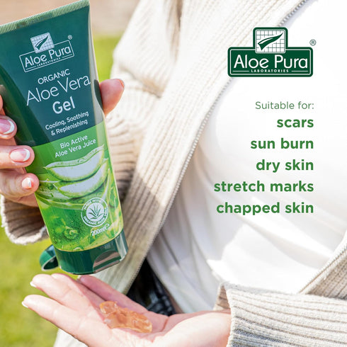 Organic Aloe Vera Gel & Vitamin A C & E, 6.8 fl oz
