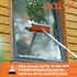 eazer 46'' Professional Window Cleaner Tool, 2-in-1 Rotatable Squeegee with 20''-46'' Extension Pole for Window Washing