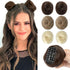 REECHO 2 PCS Mini Claw Clip Hair Bun Extensions HB001 Wig Accessory Updo Hairpieces for Women Girls (Pack of 2-3" Dark