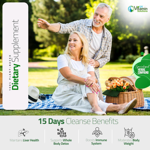 Dr Vitamin Professional Detox Cleanse for Weight Loss, 15 Day Colon Cleanse, 60 Capsules, 2-Pack