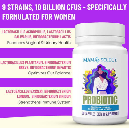 Mama's Select Prenatal Probiotics for Pregnant Women – Supports Pregnancy, Postnatal, Lactation & Digestion