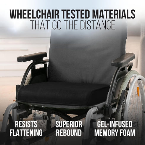 Elmara Doctor-Designed Memory Foam Seat Cushion is The Ultimate Comfort Solution Thick Seat Cushion Relieves Back