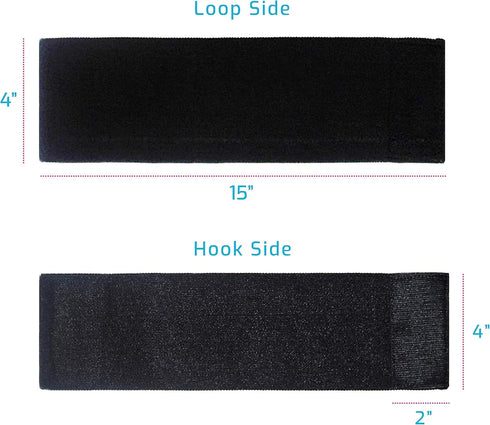 Extender Strap - Multipurpose Elastic Hook and Loop Extension for Ice Packs, Braces, and Wraps