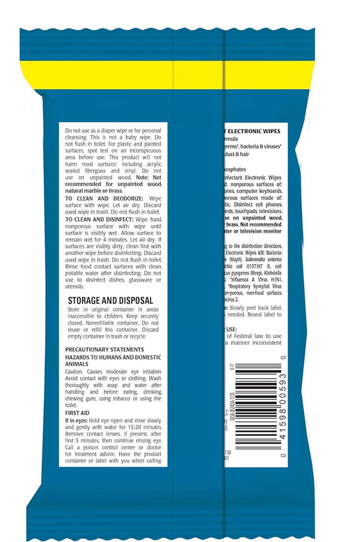 Weiman Disinfecting Electronic Wipes, Safely Clean Your Screen, Laptop, TV, and Equipment