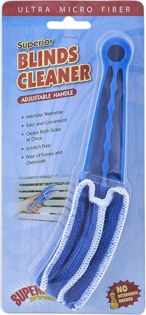 Blind Cleaner Duster Tool, Blue Window Blinds Cleaner with Microfiber Sleeve for Fans, Vents, Shutters