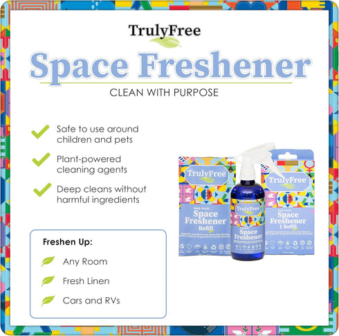 Space Freshener Starter Kit, Lemongrass Essential Oil Car & Air Fresheners, Natural Odor Eliminator Spray