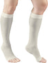 Truform Sheer Compression Stockings 15-20 mmHg, Women's Knee High Length, Open Toe, 20 Denier, Ivory, 2X-Large