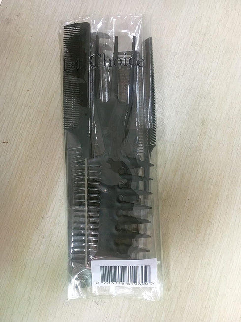 Magic 10 Piece Professional Styling Comb Set in Black