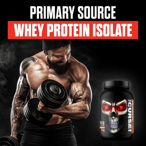 JNX SPORTS The Curse! Ultra Premium Whey Protein Powder Double Chocolate, 2lb, 25g Protein Per Serve, Whey Isolate