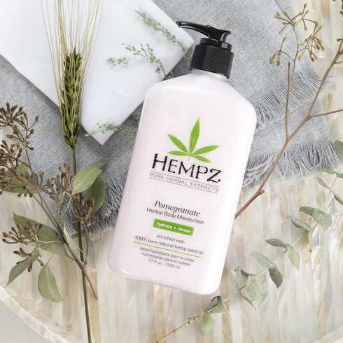 HEMPZ Body Lotion - Pomegranate - Bright Citrus, Daily Moisturizing Cream, 17oz