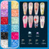 Nail Art Rhinestone Glue Gel & 3D Charms Accessories Kit, Includes 15ml Rhinestone Glue and Dual-End Brush