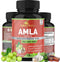 Organic Amla Capsules 2250mg & Arjuna, Garlic | 120 Caps | Natural Vitamin C Supplements, High Antioxidants, Supports