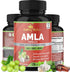 Organic Amla Capsules 2250mg & Arjuna, Garlic | 120 Caps | Natural Vitamin C Supplements, High Antioxidants, Supports