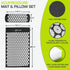 Set ProsourceFit Acupressure Mat and Pillow for Back/Neck Pain Relief and Muscle Relaxation