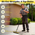 JIURAIN 2 1 Heavy Duty Broom Wire Floor Scrub Brush with Long Handle, in Scrape and Stainless Steel Bristle Brooms