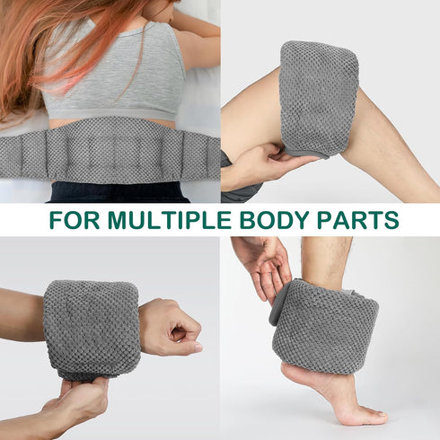 Microwavable Heating Pad for Neck and Shoulders - 33 * 6" Extra Long Weighted Moist Heat Pack for Pain Relief
