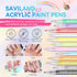 Saviland 12 Colors Nail Art Pens Set - 3D Nail Polish Pens, Acrylic Paint Pens for Drawing Painting Nail Art Design