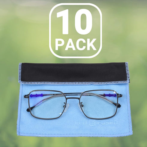 Microfiber Cleaning Cloths: 10 Pack, 6.6 x 6.2", Double-sided Cloths for Smartphones, LCD TV, Tablets, and Camera Lenses