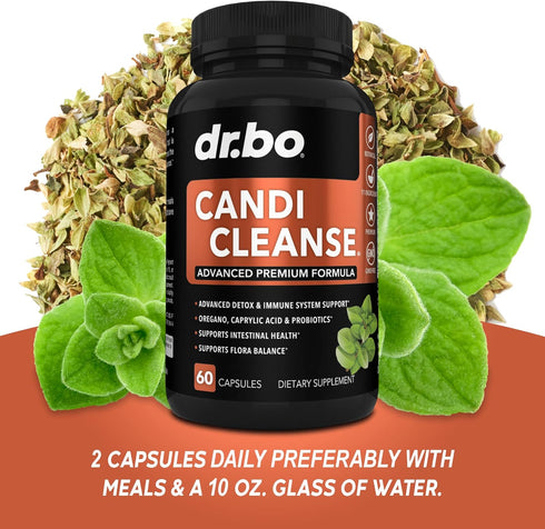 Candi Cleanse Support Supplement Pills - Extra Strength Probiotic Complex Cleanser for Women & Men