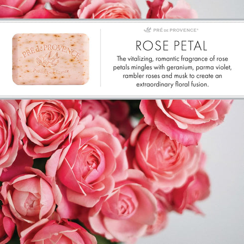 Pre de Provence Artisanal French Moisturizing Soap Bar, 5.3 Ounce, Shea Butter Enriched, Rose Petal