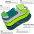 Flat Foot Correction Insole, Plantar Fasciitis Arch Support Pain Relief Insert (Size: US-9, Length-28cm, Black Green)