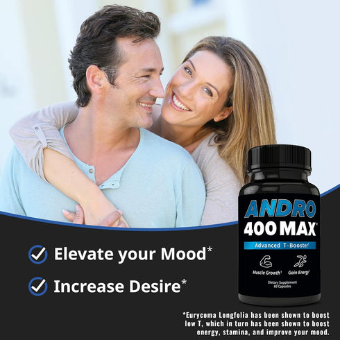 Max Natural T Support Supplement for Men with Tongkat Ali, 60 Count, Made in the USA