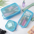 Weewooday 4 Pcs Mesh Makeup Bag, Travel Toiletry Bag Pouch with Zipper, Mini Portable Cosmetic Travel Purse Bag for