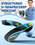 QBK 3/4 Arch Support Insoles for Women/Men, High Arch Supports for Plantar Fasciitis, Flat Feet, Relief Heel Spur Pain,