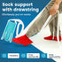 LAINIUTE 2 2 1 Stocking Aid with Pcs in Button Hook and Zipper Pull for Putting Stockings Easy On and Off for Seniors