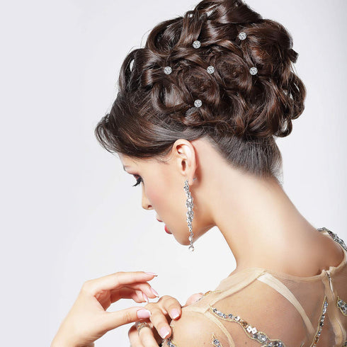 WILLBOND 60 Pieces Rhinestone Crystal Twisters Set, Spiral Hair Pin Coil for Wedding and Party