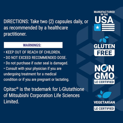 Life Extension Glutathione 500 mg – Antioxidant Capsules for Oxidative Stress, Gluten-Free, Non-GMO, Vegetarian