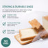 Reusable Plastic Bread Bags for Homemade Bread - 50 Pack Clear Bread Bag with Ties For An Airtight Moisture-free Preservation and Storage- Bread Loaf Bags for Home Bakers and Bakery Owners (50) by FUNSTITUTION