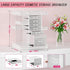 Rotating Makeup Organizer with 6 Drawers, DIY Adjustable Storage for Cosmetics and Jewelry, Clear