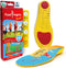 Fun Kids Orthotic Shoe Insoles, Pair for Children’s Heel Pain, Flat Feet, Growing Pains, Toddler 5-7, Yellow