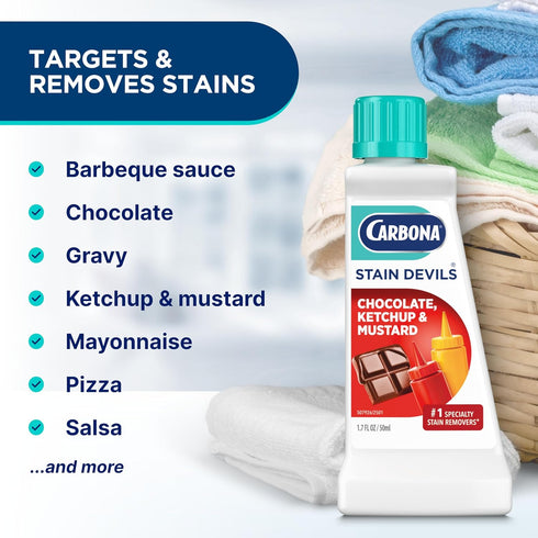 Set Carbona Liquid Stain Devil Food Clean Up Combo | Spot Stain Remover for Clothes