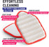 Replacement Microfiber Pad Head Scrubber Refill for Extendable Tub Tile Shower Scrubber, Non-Scratch (2X Red)