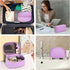 KTMOUW 3 Pcs Waterproof Makeup Bag Set, Portable Travel Organizer Toiletry Bag for Women, Purple Weave