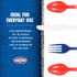 Kingsford Full Size Assorted Plastic Cutlery Set, Heavy Duty Disposable Includes 30 Forks, 20 Knives, 25 Spoons (75