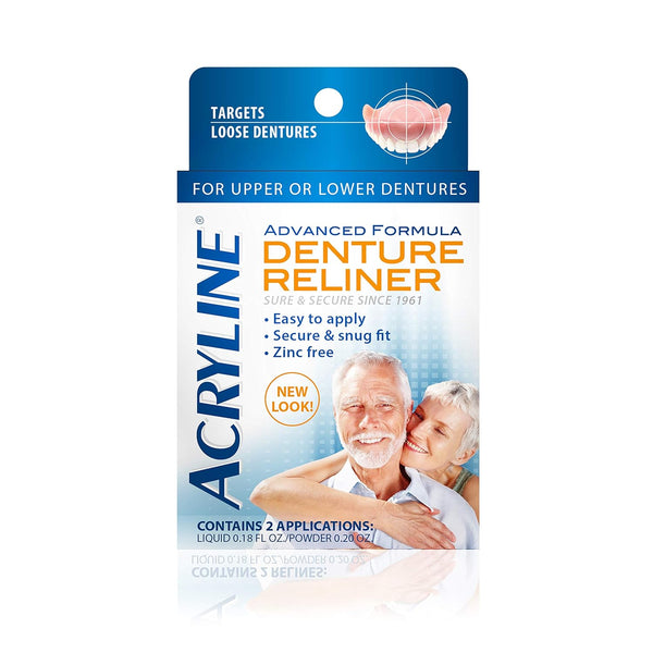 Advanced Formula Denture Reliner for Both Upper & Lower Dentures, Easy Application to Refit and Tighten