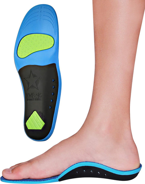 KidSole Children's Memory Foam Arch Support Insole Starry Shield for Comfort, Cushion & Arch Support (24 CM) Kids Size