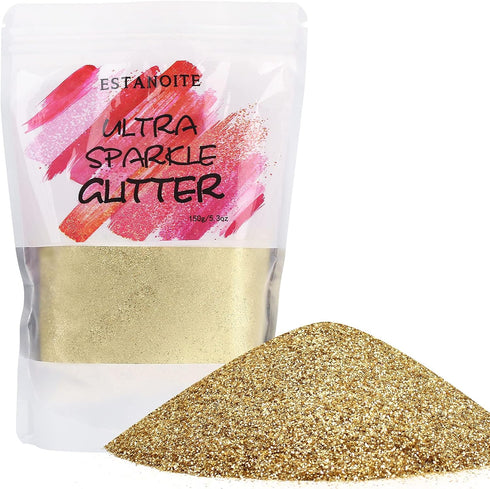 Metallic Fine Glitter Powder 150g, Holographic Polyester for Slime, Tumblers, Painting Arts, Cosmetic Body Makeup